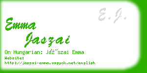 emma jaszai business card